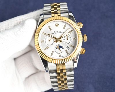 Rolex Oyster Perpetual 9100 Movement 904L Steel 41mm TT YG/YG Jubilee Band Watch